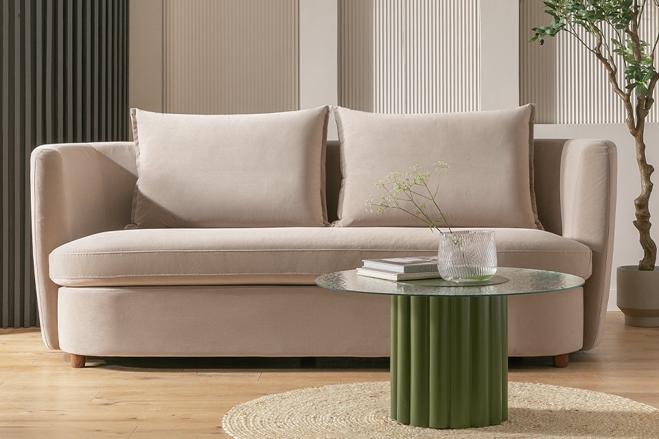 Habitat Virgil Velvet 3 Seater Sofa.